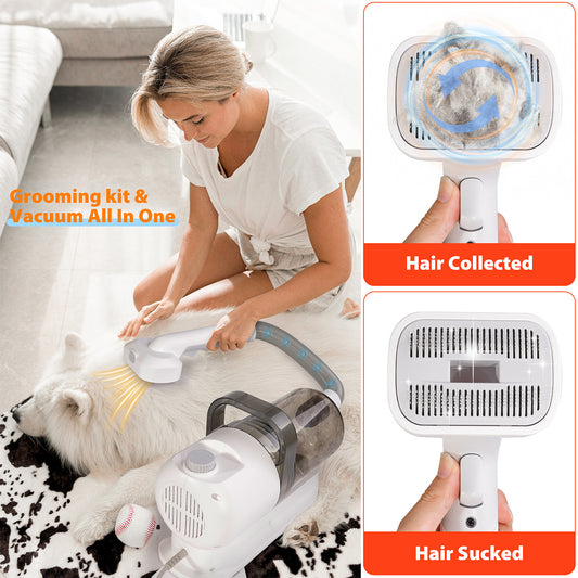 6-in-1 Pet Grooming Vacuum Kit ✂️ | Suction, Clipper & Dust Collection System